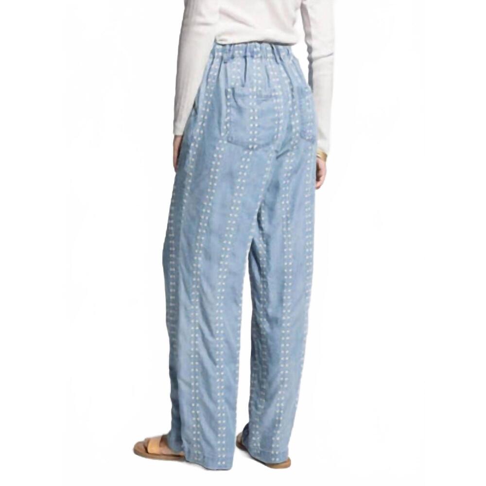 NEW THREAD & SUPPLY natalia wide fit pants in blue - Picture 3 of 4
